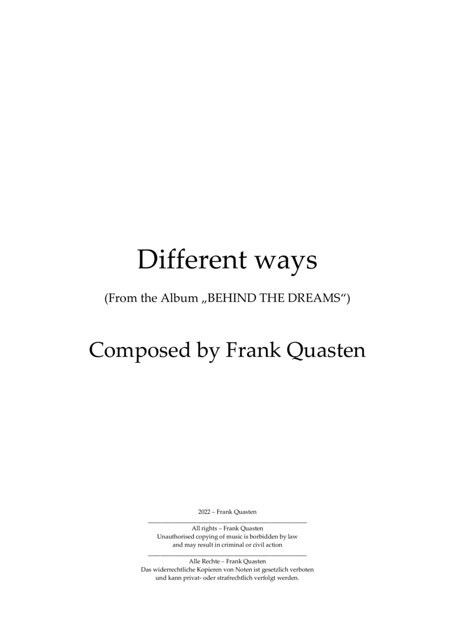 Different ways Different ways Piano Solo scores gallery preview page 1