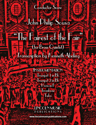 Book cover for March – The Fairest of the Fair (for Brass Quintet)
