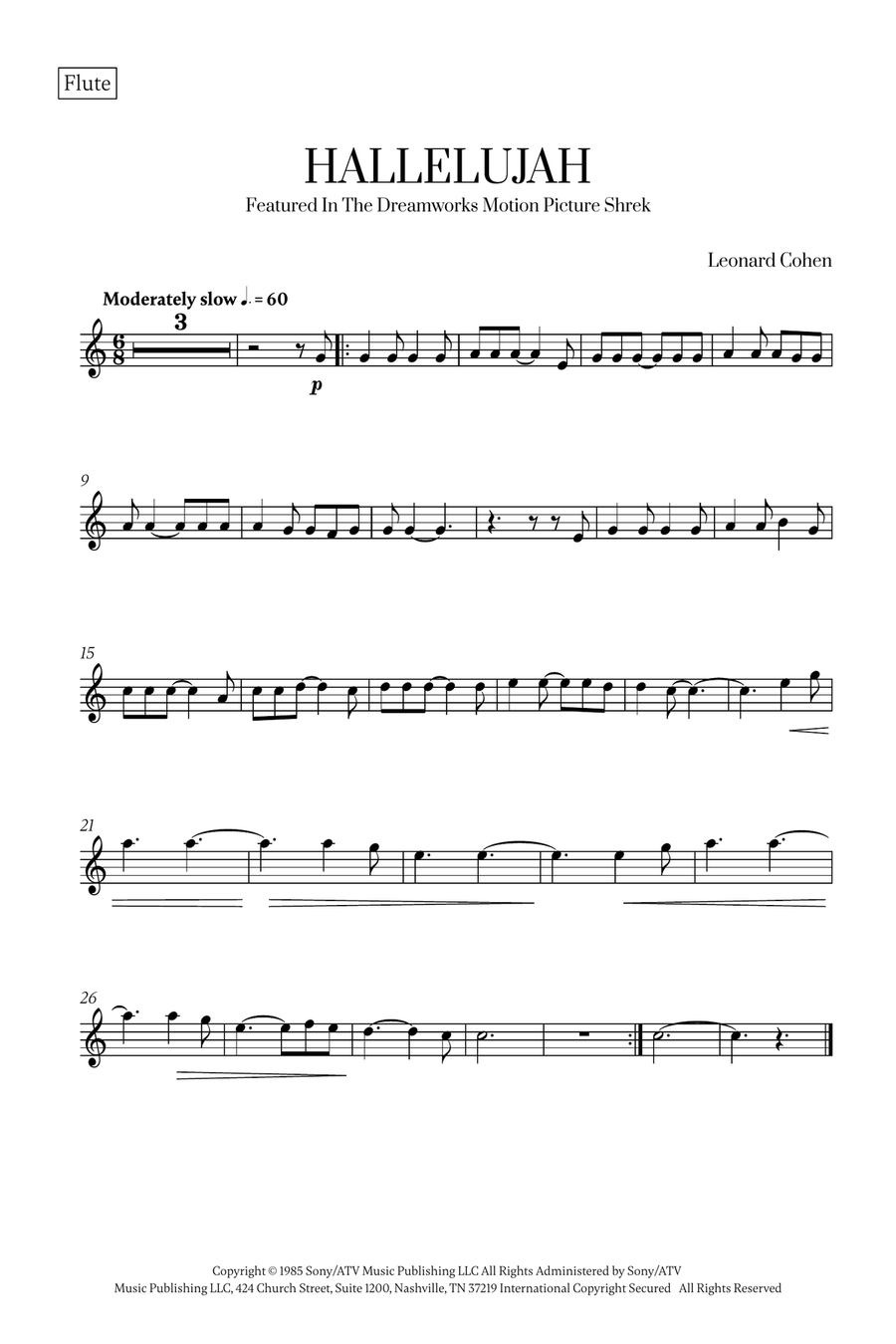 Hallelujah Flute Duet scores gallery preview page 3