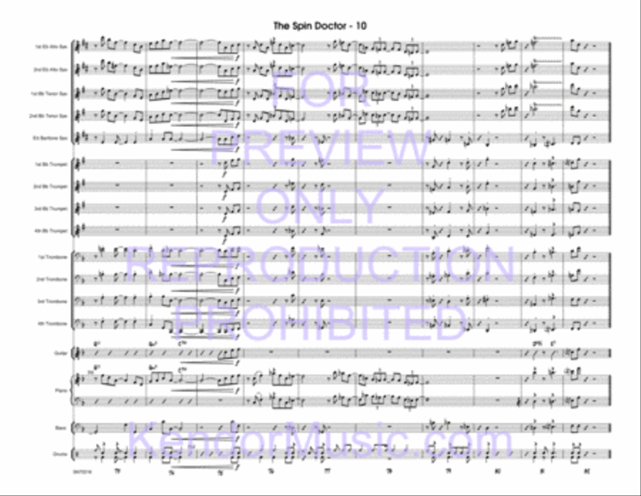 Sorry, Wrong Number (Full Score) Jazz Ensemble scores gallery preview page 11