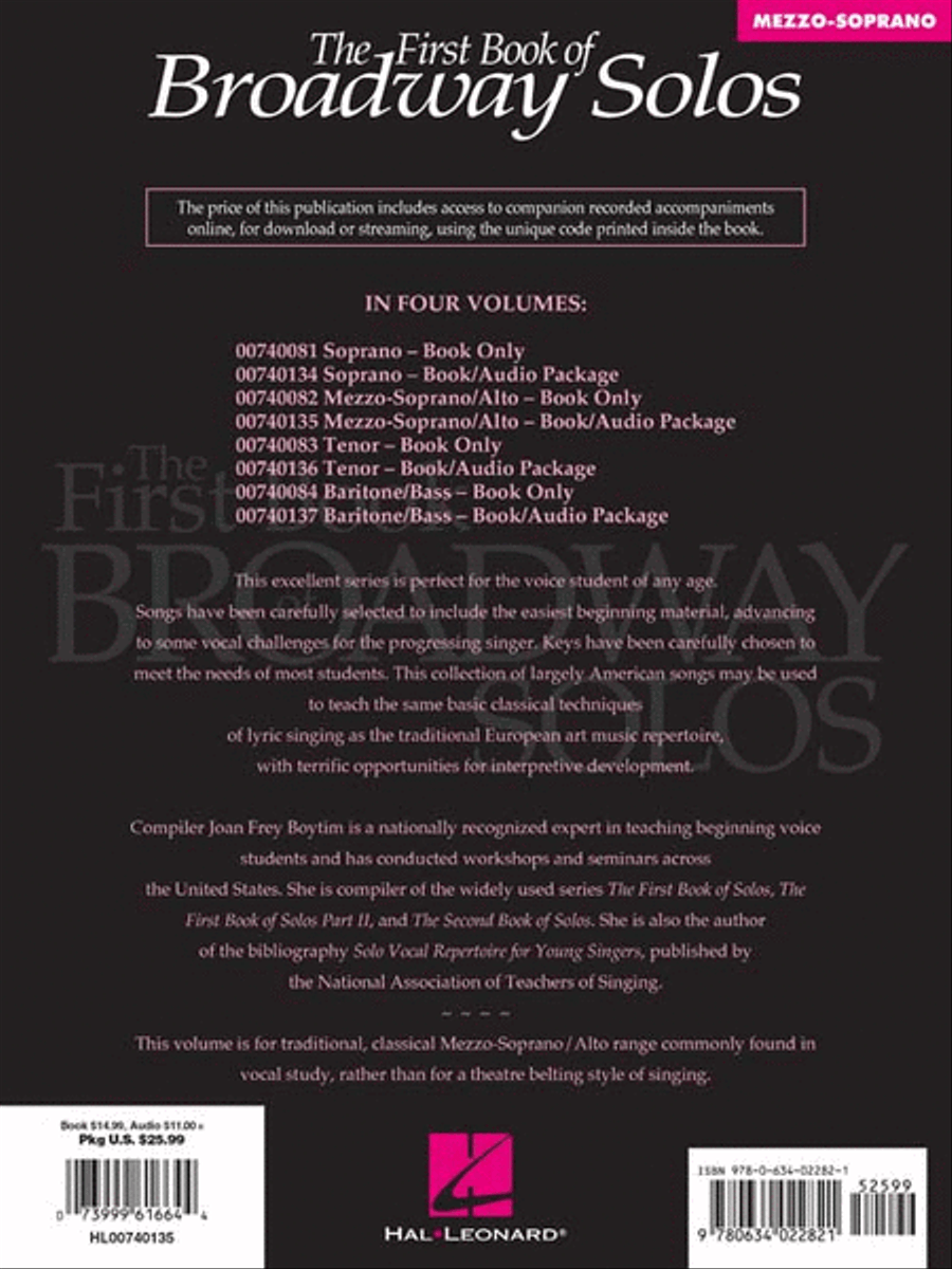 First Book of Broadway Solos Mezzo-Soprano Voice scores gallery preview page 3