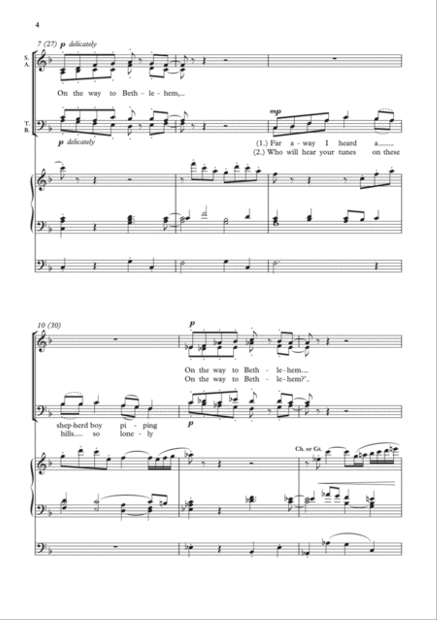 Shepherd's Pipe Carol 4-Part scores gallery preview page 3