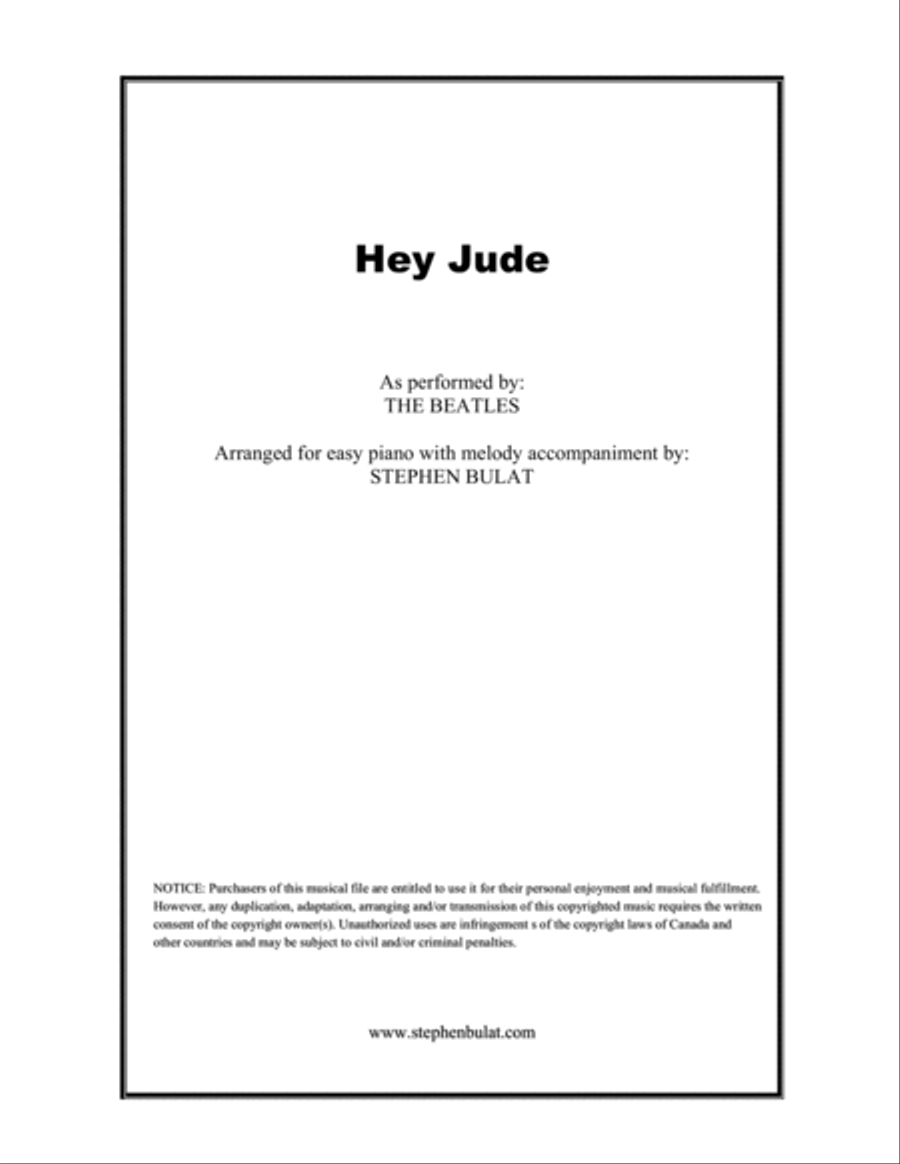 Hey Jude Large Ensemble scores gallery preview page 1