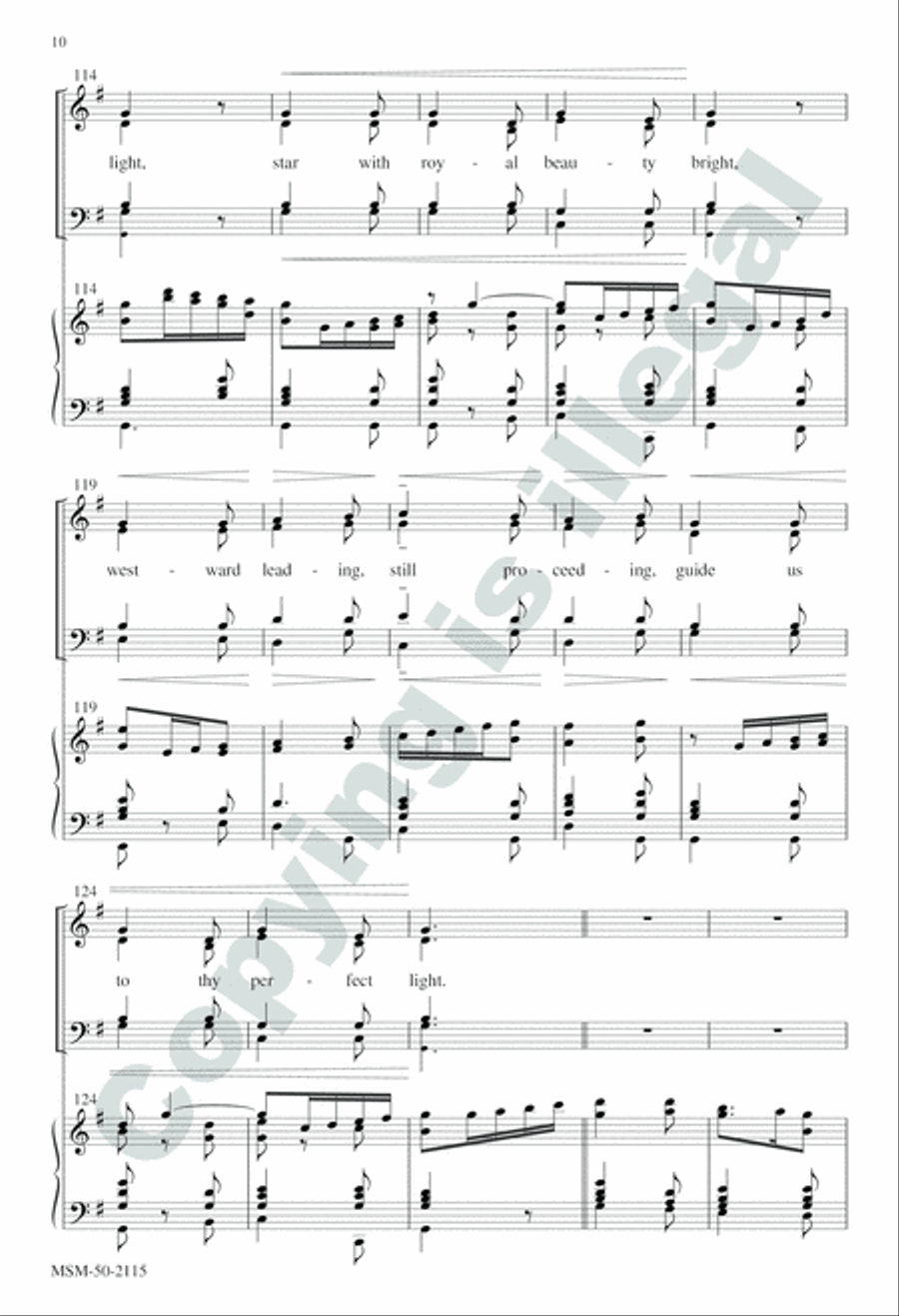 We Three Kings 4-Part scores gallery preview page 10