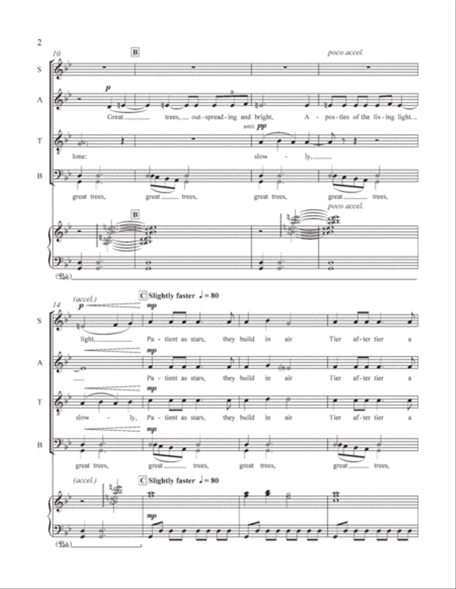 The Great Trees: 5. The Timbered Choir 4-Part scores gallery preview page 14