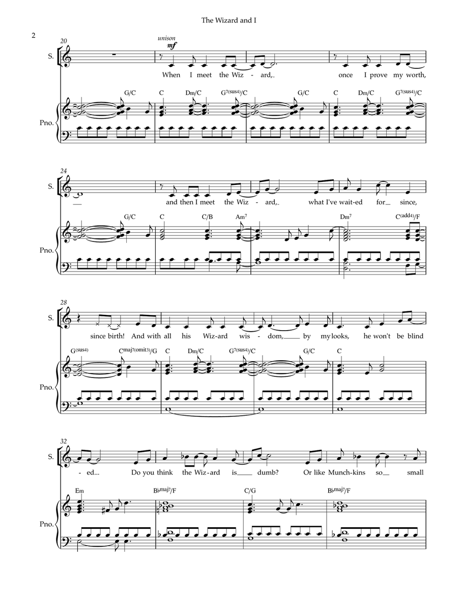 The Wizard And I SA scores gallery preview page 2