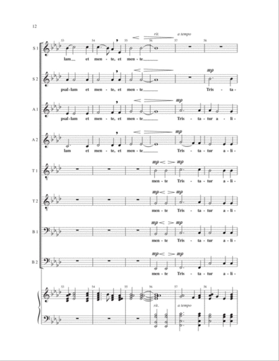 Cum Laude Ego Canto (With Praise I Will Sing) Divisi scores gallery preview page 12