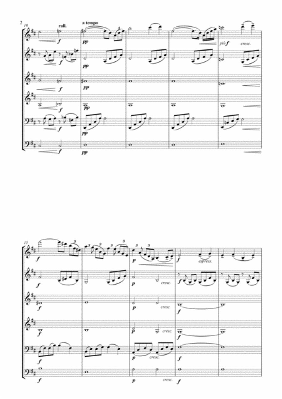 Meditation for solo violin and string orchestra String Orchestra scores gallery preview page 2
