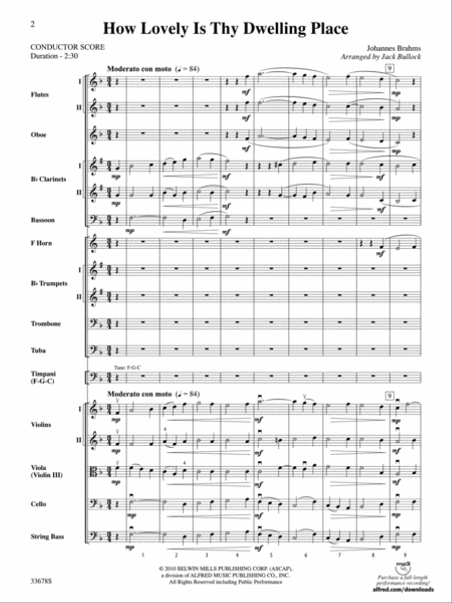 How Lovely Is Thy Dwelling Place Full Orchestra scores gallery preview page 2