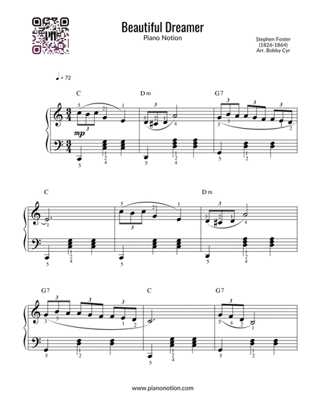 Beautiful Dreamer - Stephen Foster (Piano Solo)