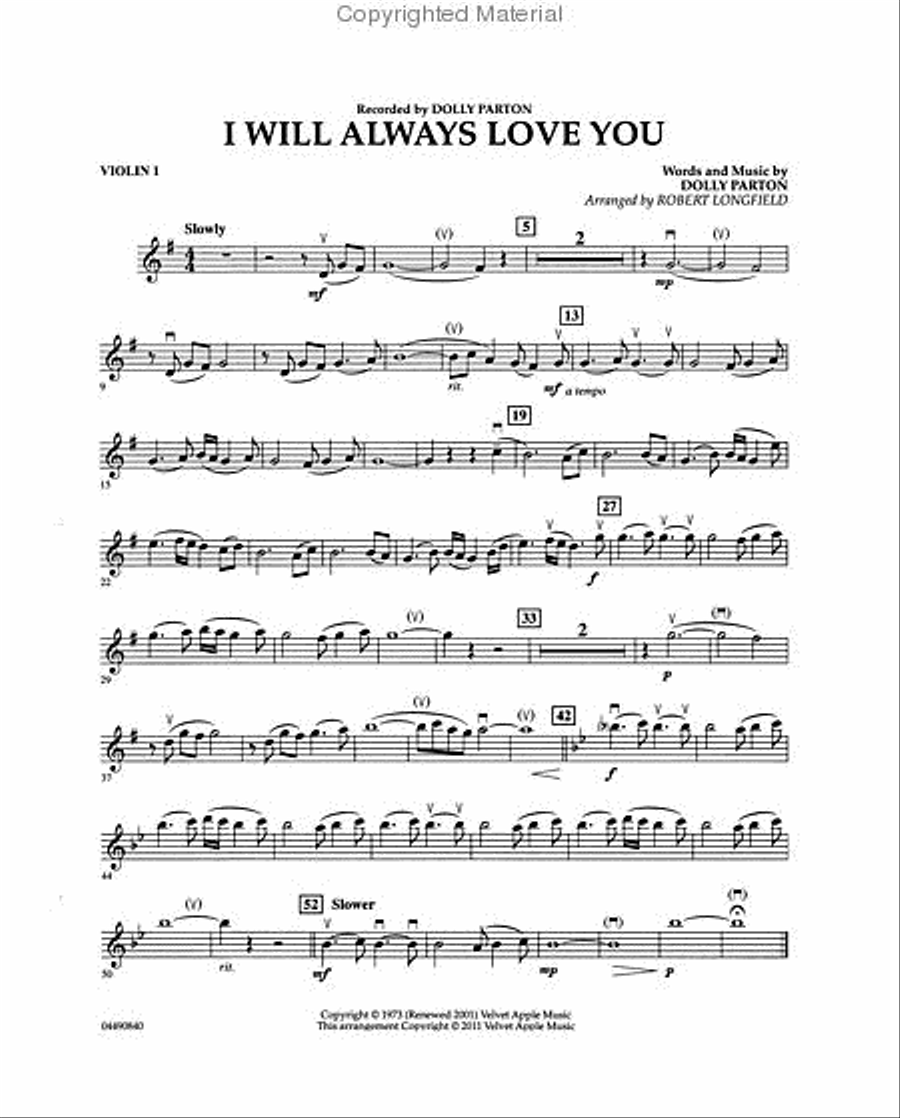 I Will Always Love You String Quartet scores gallery preview page 3