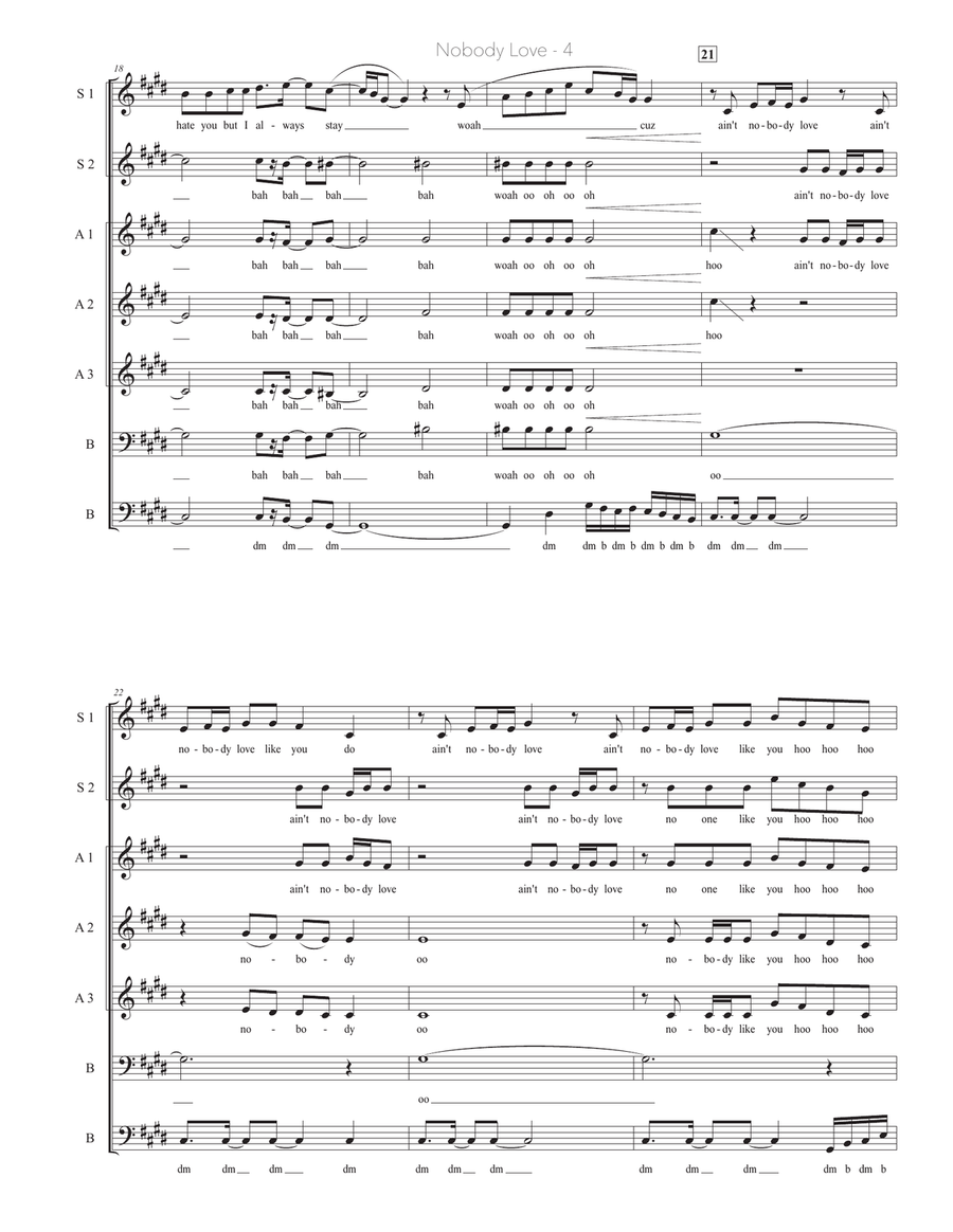 Nobody Love Divisi scores gallery preview page 4