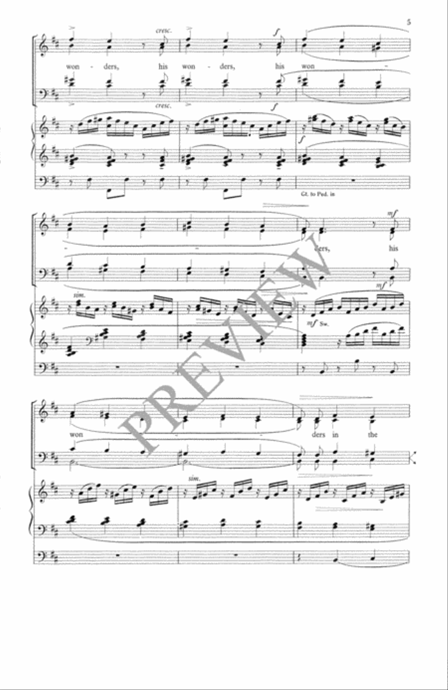 They that Go Down to the Sea in Ships 4-Part scores gallery preview page 6