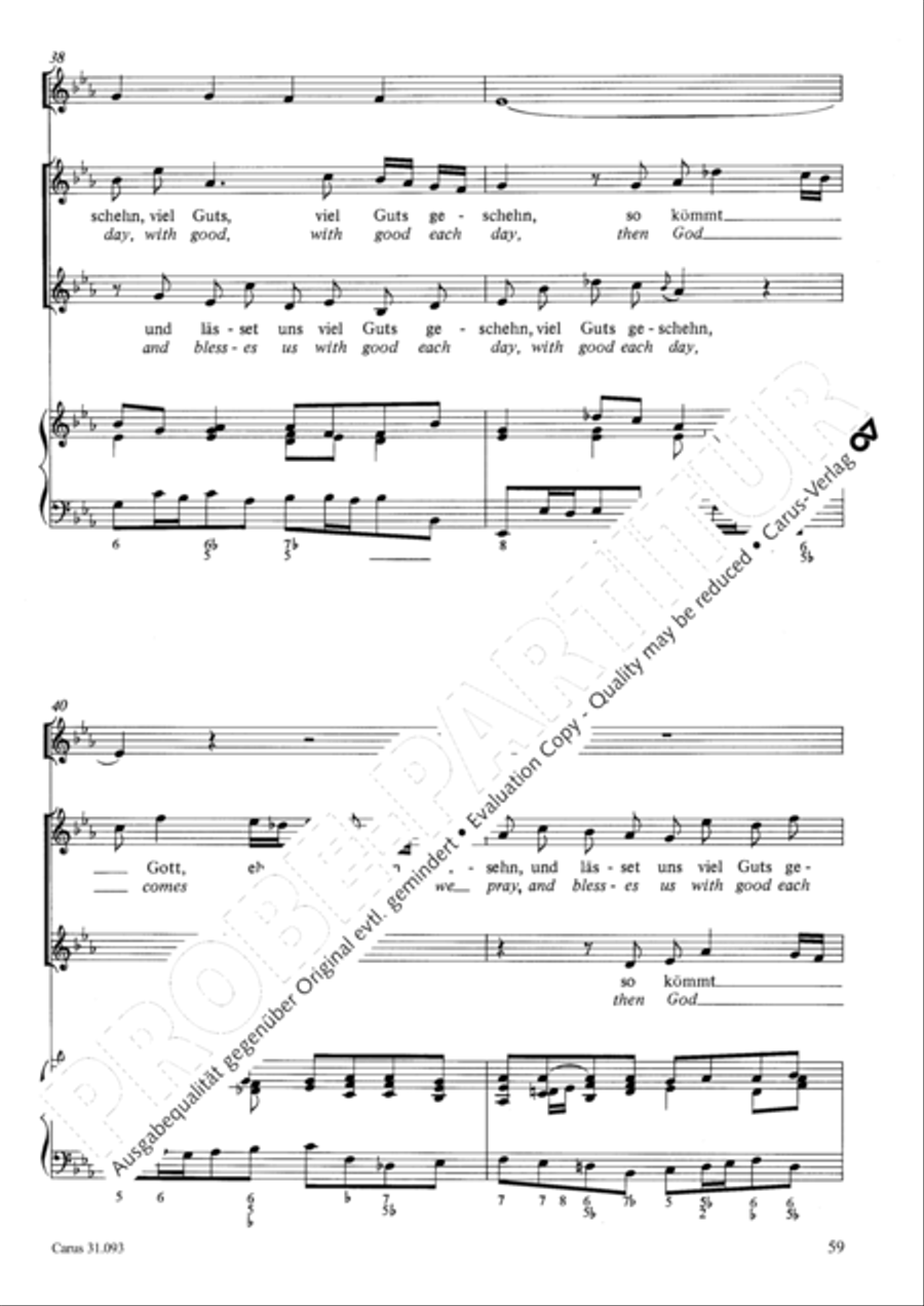 All those who seek God's sov'reign guidance (Wer nur den lieben Gott lasst walten) 4-Part scores gallery preview page 60