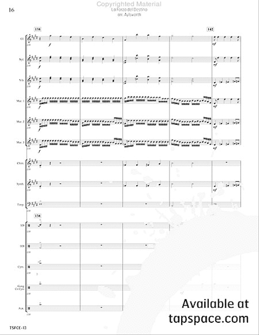 La Forza del Destino Percussion Ensemble scores gallery preview page 19