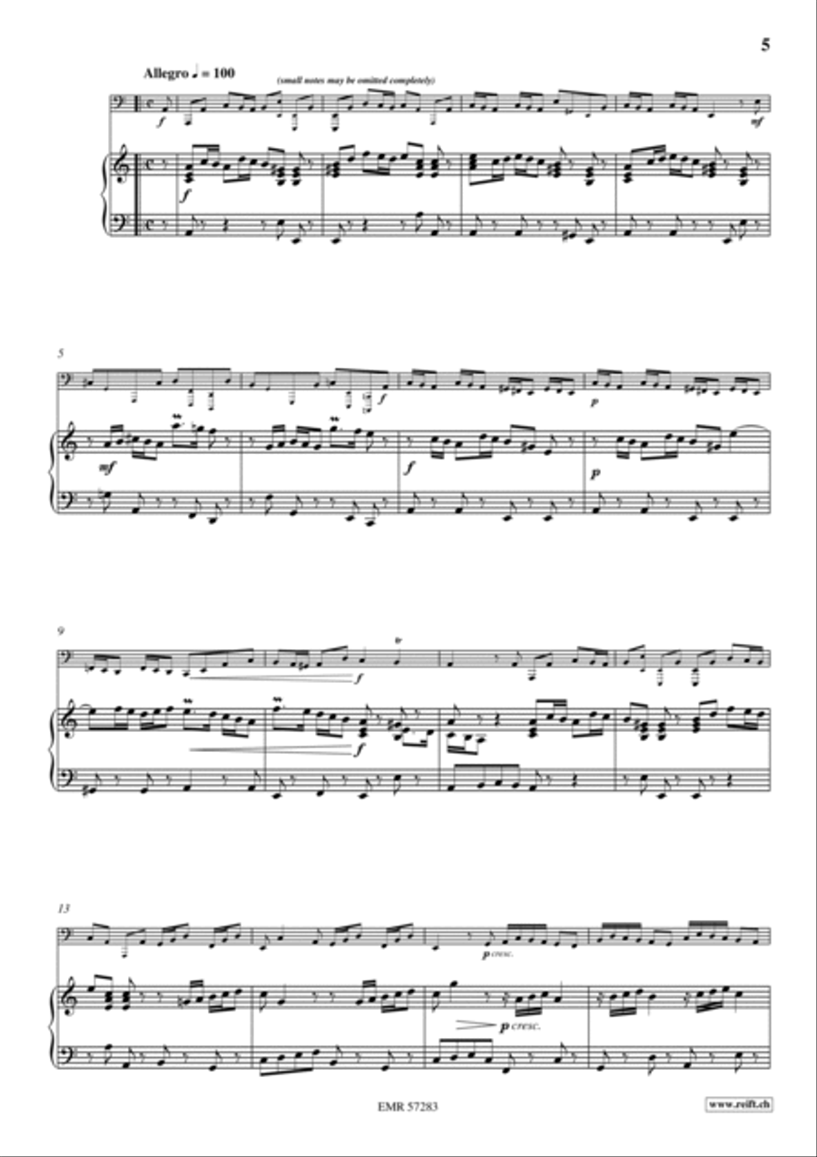 Sonata No. 3 Trombone scores gallery preview page 6