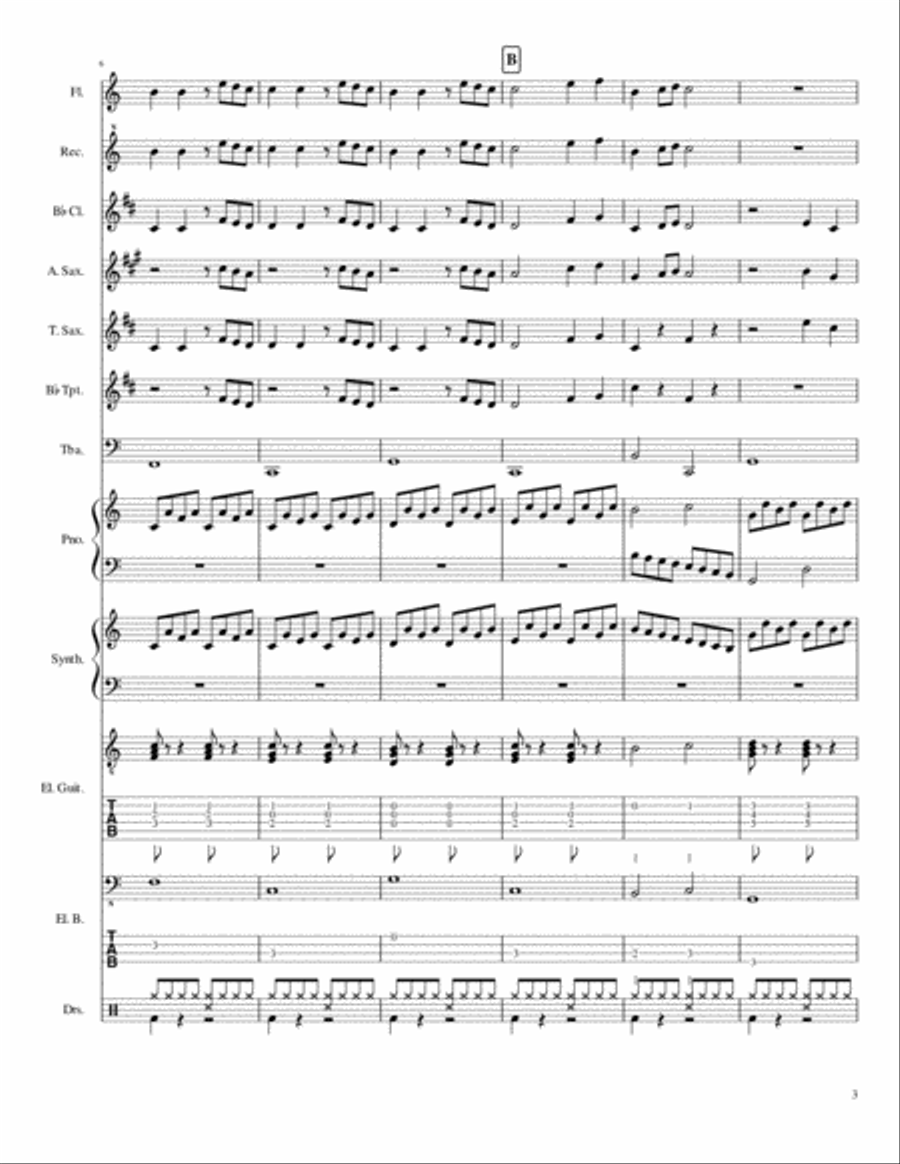 Thank u Amadeus Thank u Amadeus Concert Band scores gallery preview page 3
