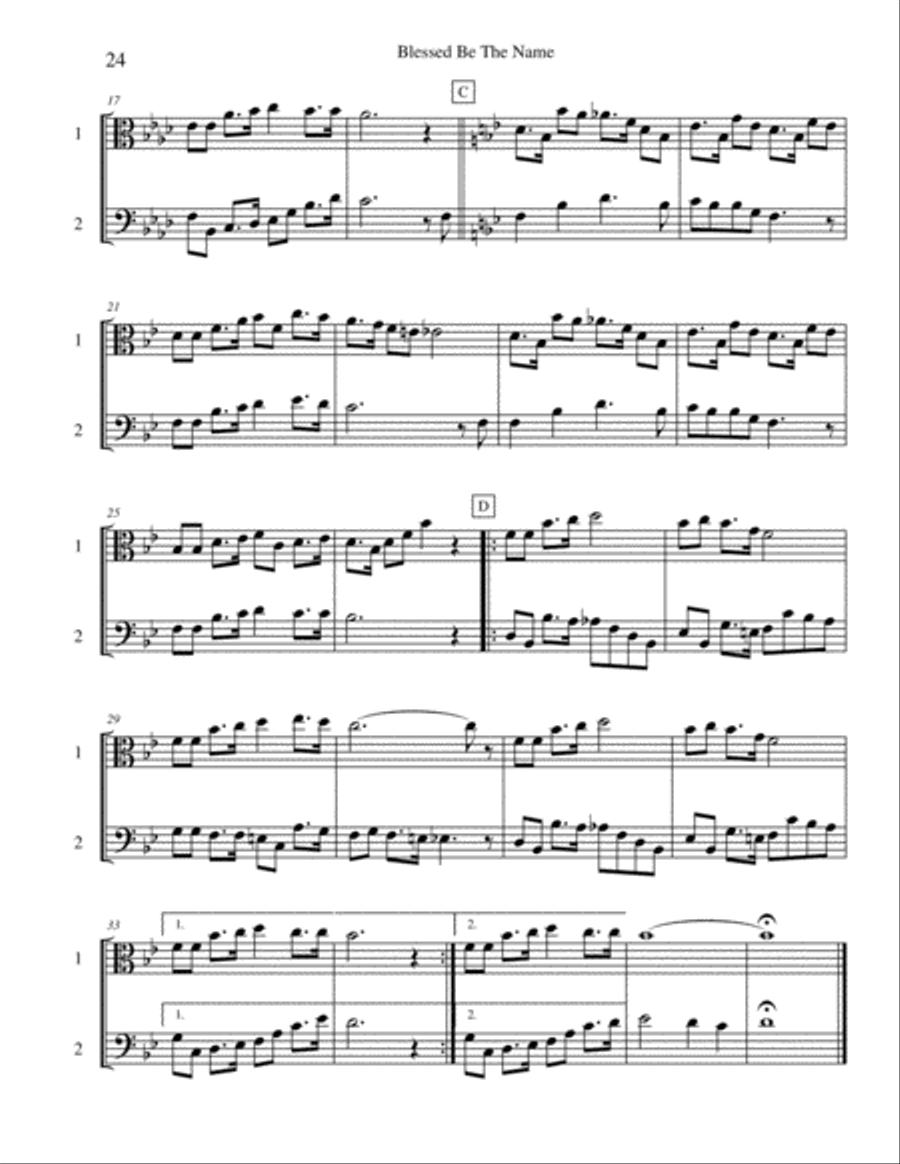 Ten Selected Hymns for the Performing Duet, Vol. 2 - viola and cello String Duet scores gallery preview page 4