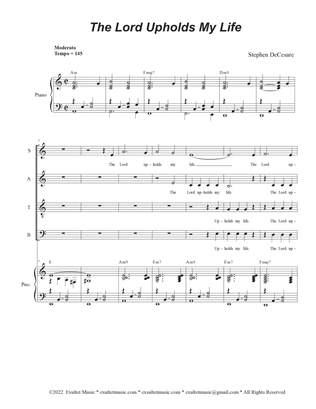 The Lord Upholds My Life (Vocal Quartet - (SATB)