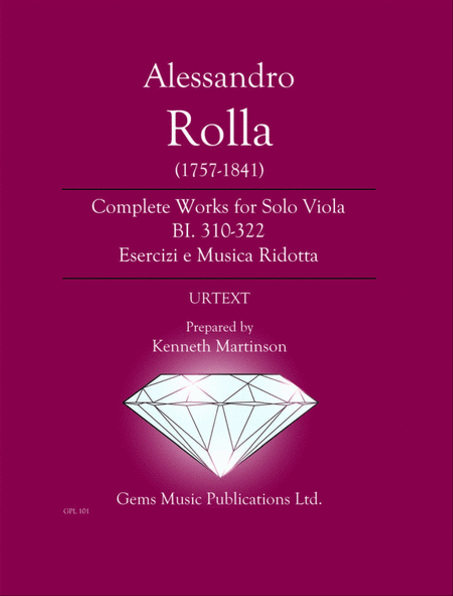 Complete Works for Solo Viola BI. 310-322 Viola Solo scores gallery preview page 1
