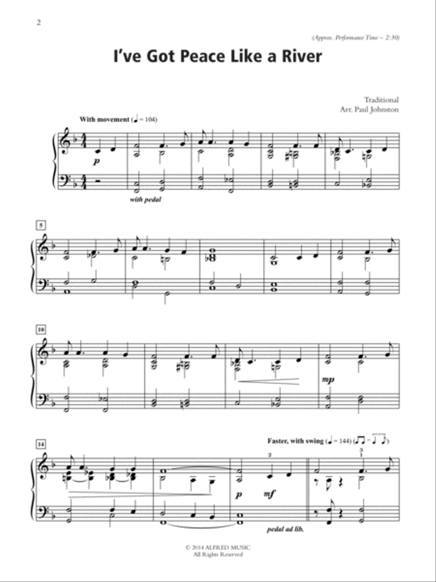 Jazzy Hymns and Spirituals Piano Solo scores gallery preview page 2