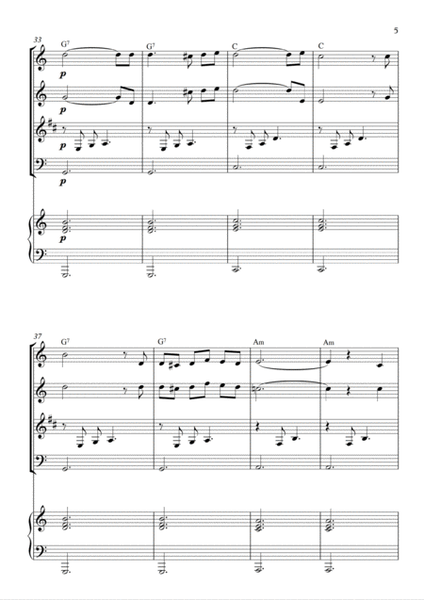 Ave Maria - Schubert - Woodwind Quartet and Piano . With chords image number null