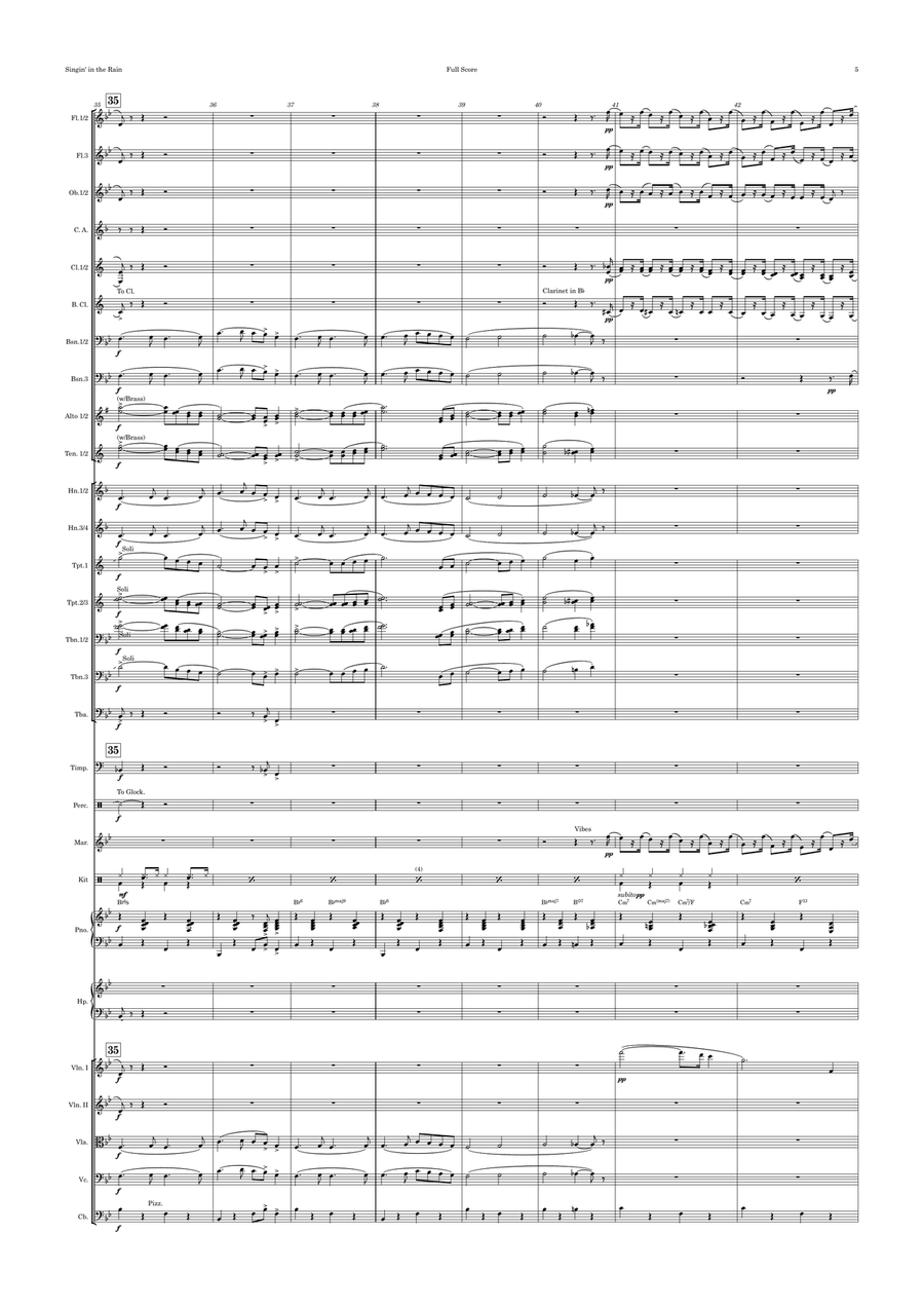 Singin' In The Rain Singin' In The Rain Full Orchestra scores gallery preview page 5