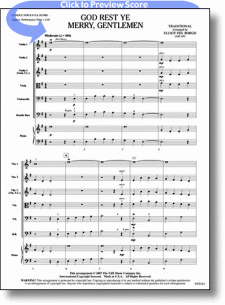 God Rest Ye Merry, Gentlemen String Orchestra scores gallery preview page 1