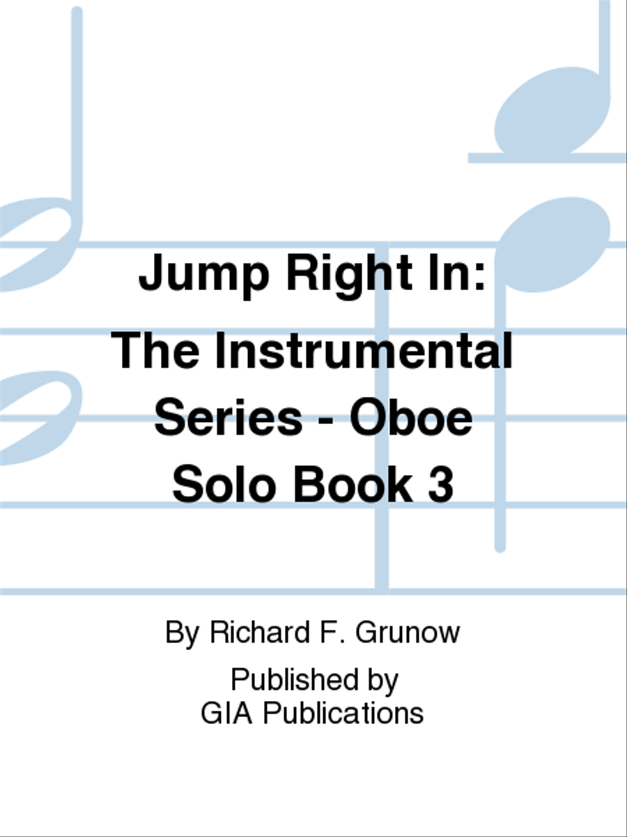Jump Right In: Solo Book 3 - Oboe Concert Band Methods scores gallery preview page 1