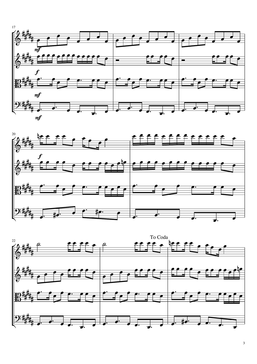 Swalla (feat Nicki Minaj & Ty Dolla) String Quartet scores gallery preview page 3