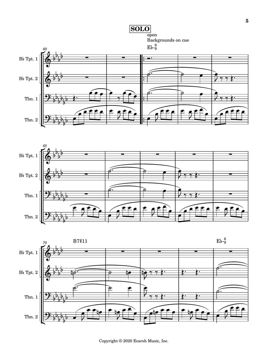 Senor Blues Trombone scores gallery preview page 5