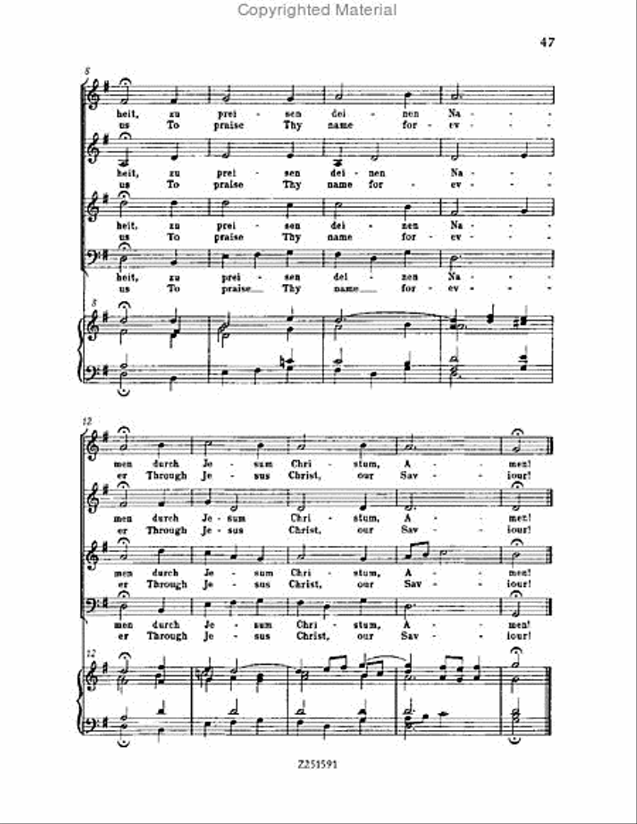 Gott, der Herr, ist Sonn' und Schild, BWV 79 Choir scores gallery preview page 47