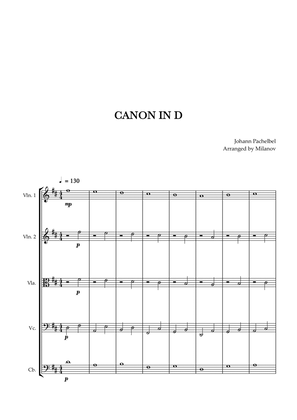 Book cover for Canon in D | Pachelbel | String Quintet