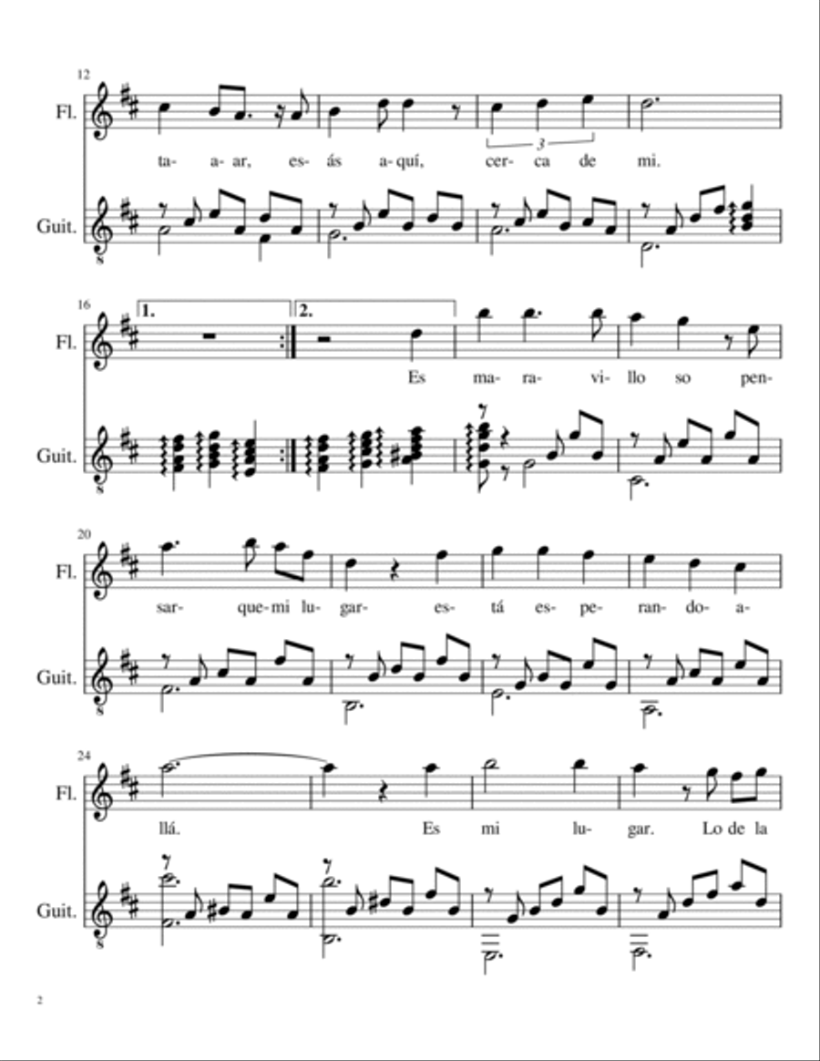 Gracias te Damos (We Thank You) Flute scores gallery preview page 2