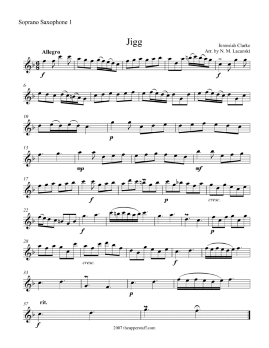 Jigg Soprano Saxophone scores gallery preview page 2