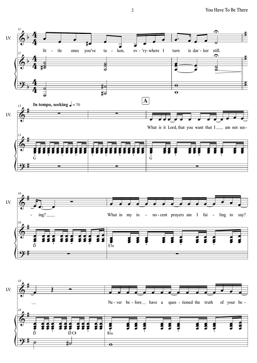 You Have To Be There Piano, Vocal scores gallery preview page 2