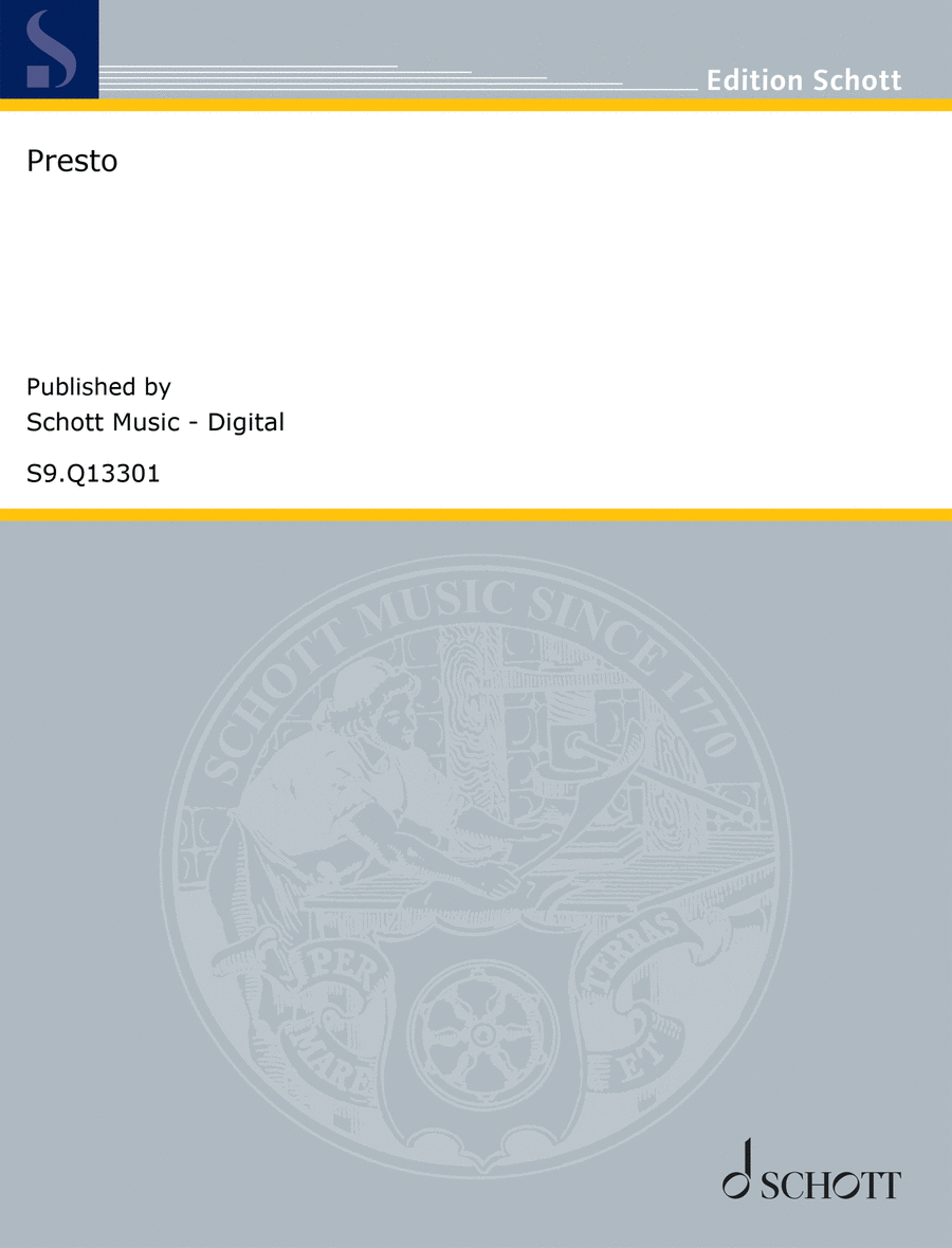 Presto Piano Solo scores gallery preview page 1