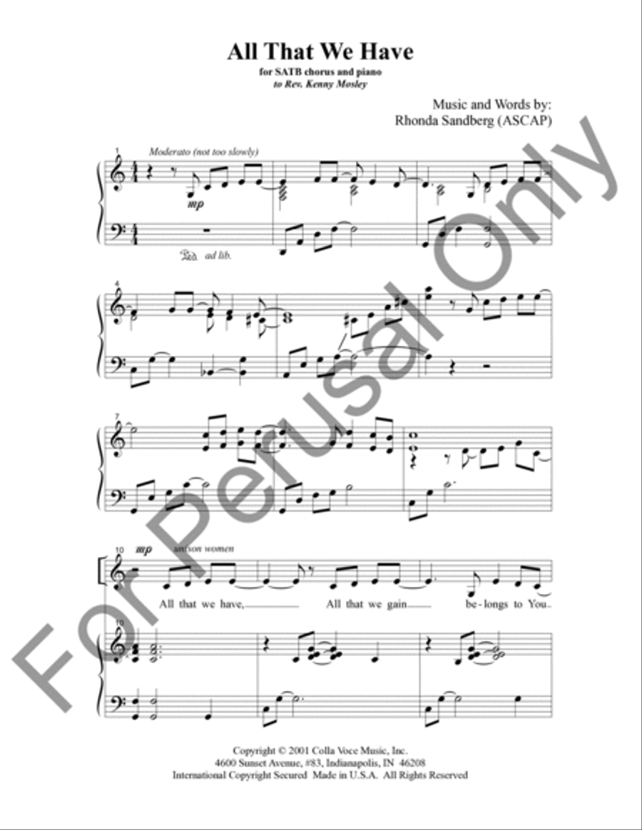All That We Have All That We Have 4-Part scores gallery preview page 2