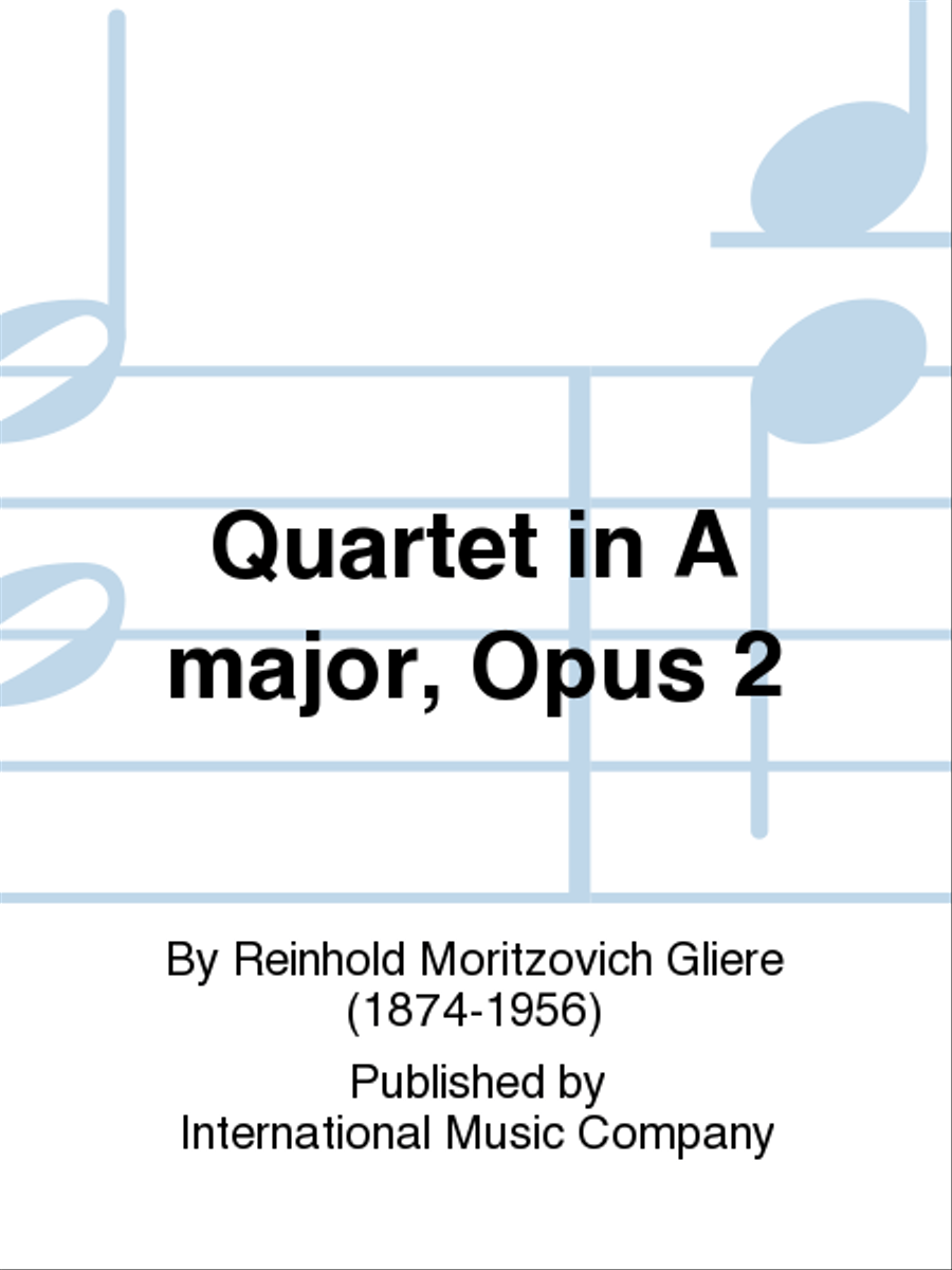 Quartet In A Major, Opus 2 String Quartet scores gallery preview page 1
