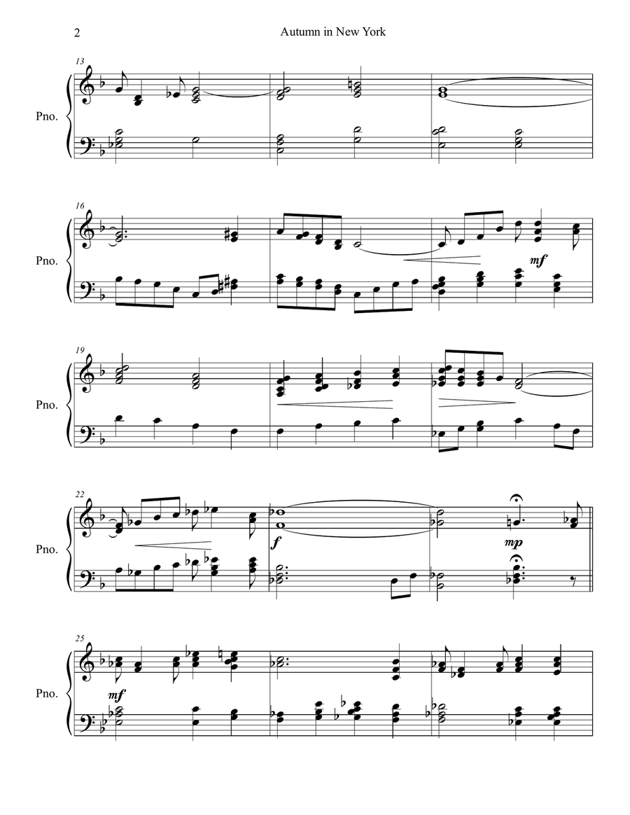 Autumn In New York Autumn In New York Piano Method scores gallery preview page 3