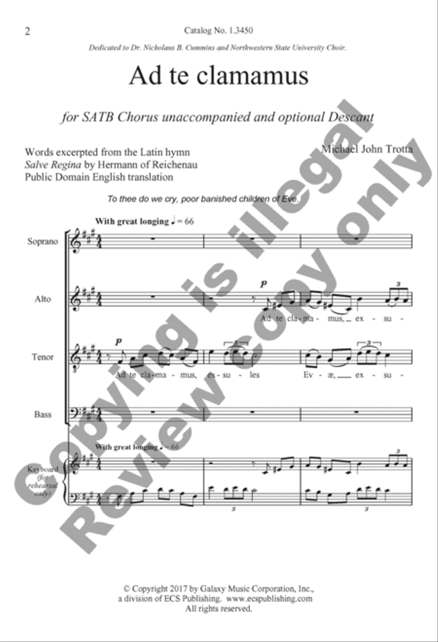 Ad te clamamus 4-Part scores gallery preview page 13