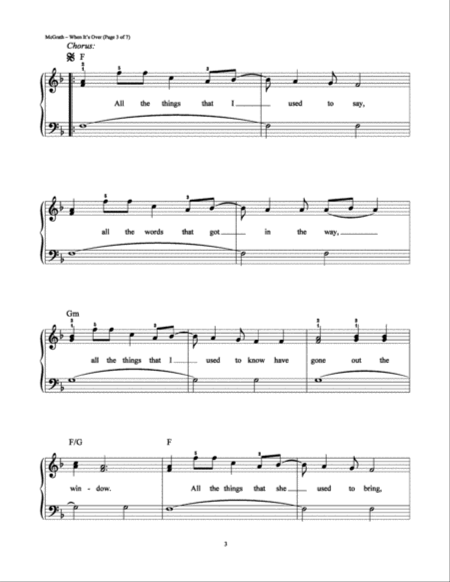 When It's Over Easy Piano scores gallery preview page 3