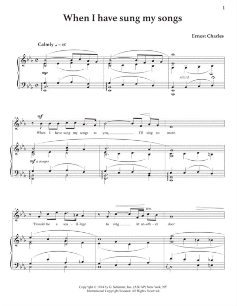 When I Have Sung My Songs Voice scores gallery preview page 2