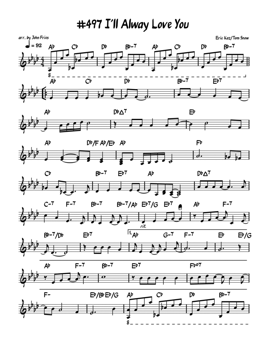 I Will Always Love You Piano scores gallery preview page 1