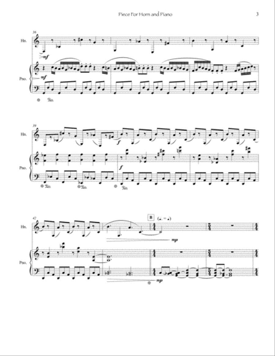 Piece for Horn and Piano Piece for Horn and Piano Horn scores gallery preview page 4