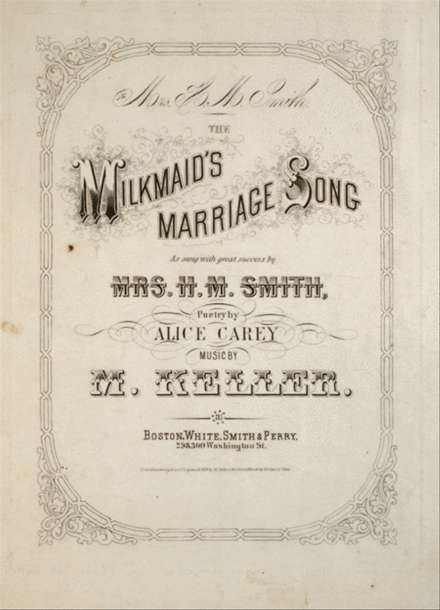 The Milkmaid's Marriage Song Voice scores gallery preview page 1