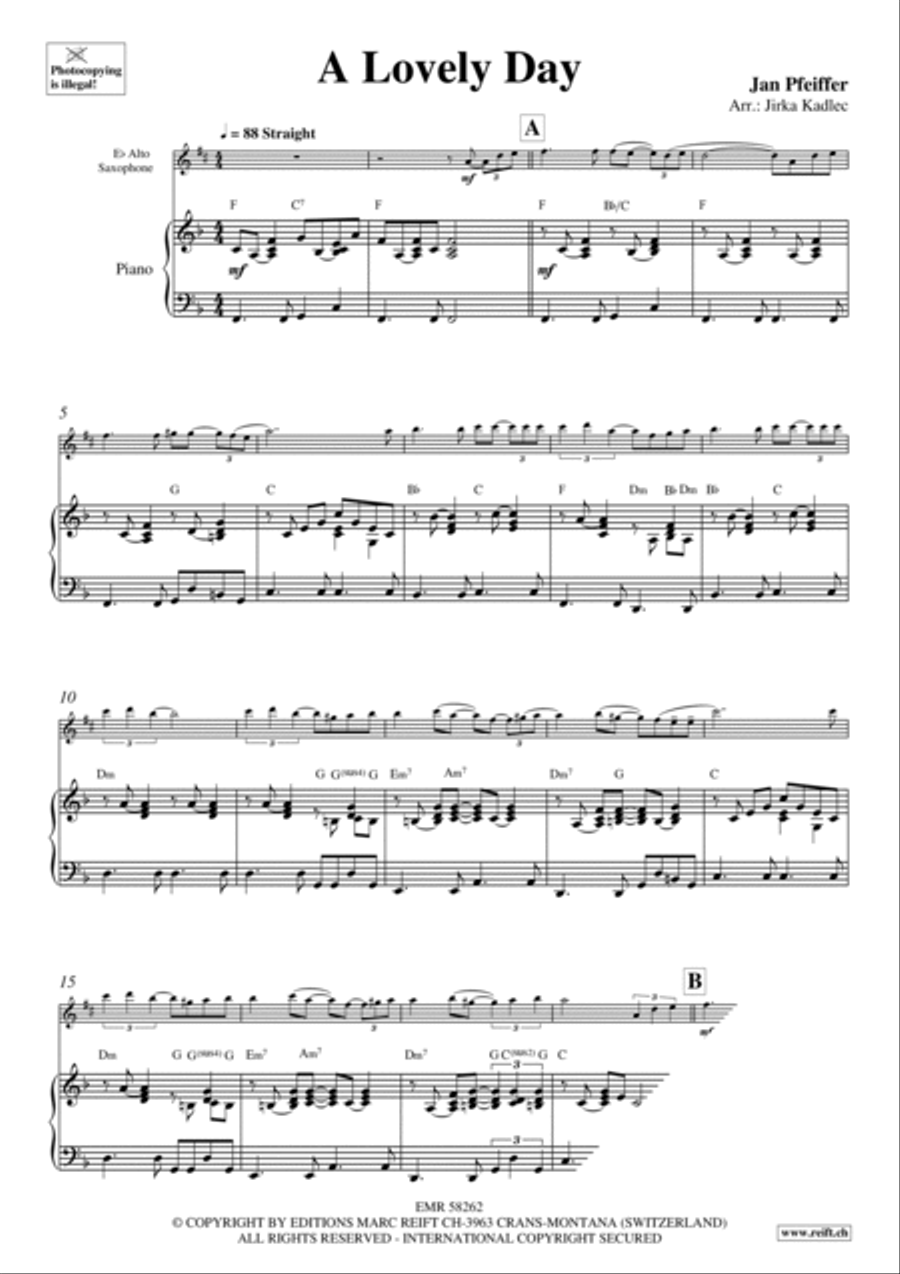 A Lovely Day Alto Saxophone scores gallery preview page 4