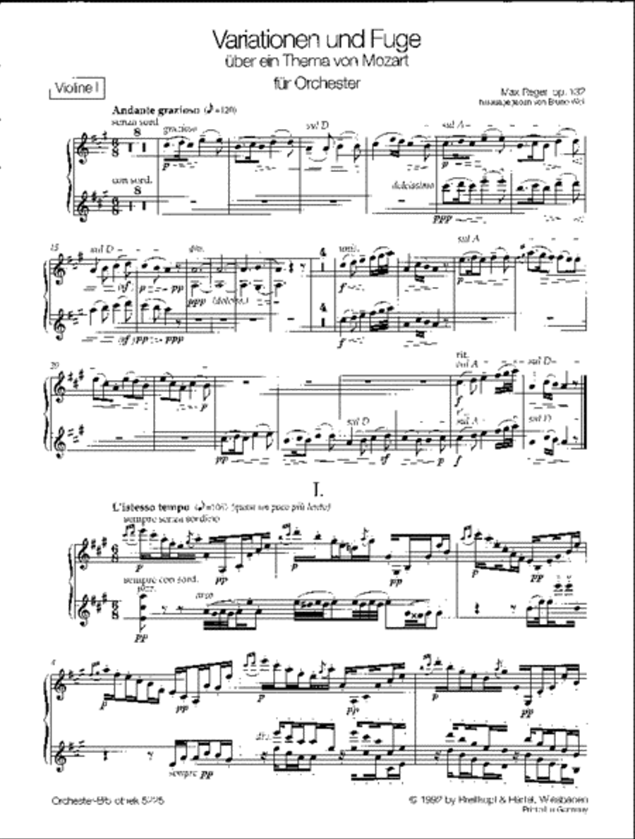 Variations and Fugue on a Theme by Mozart Op. 132 Orchestra scores gallery preview page 2