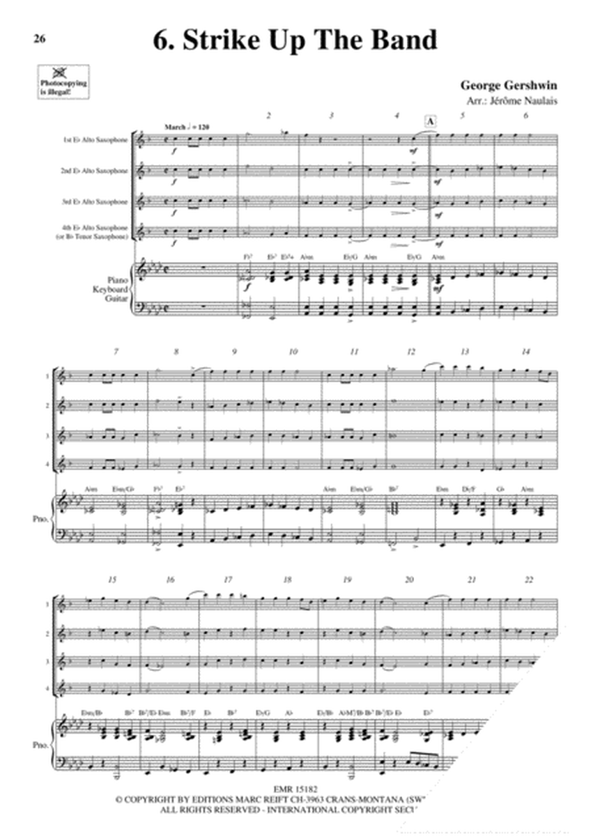 4 Alto Saxophones & Piano Vol. 8 image number null