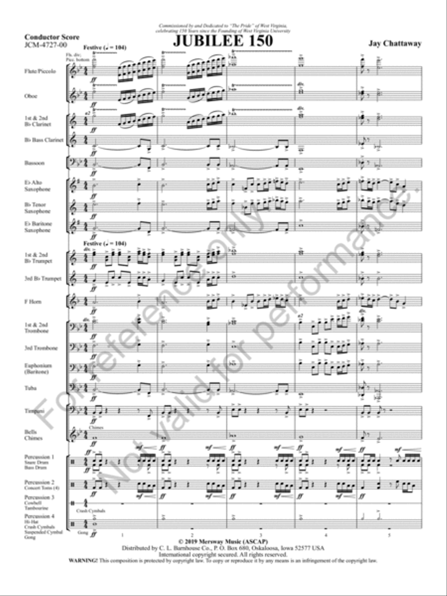 Jubilee 150 Concert Band scores gallery preview page 4